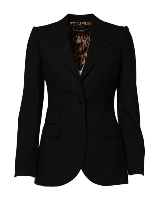Dolce & Gabbana Black Wool Single Breasted Coat Jacket – IT36|XXS par Dolce & Gabbana | Disponible sur Sandy Store ByNet