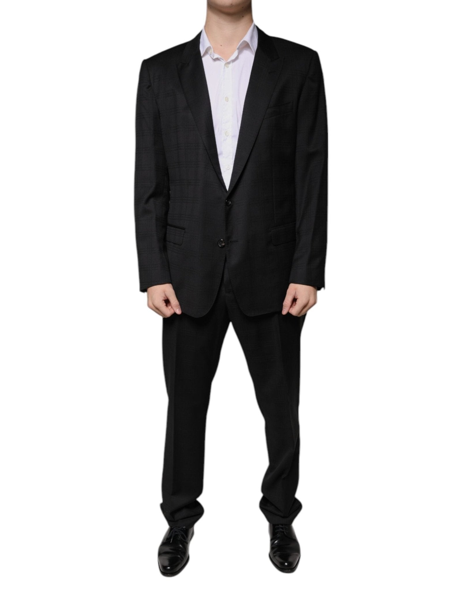 Dolce & Gabbana Black Wool Single Breasted Formal Suit - Sandy Store ByNet