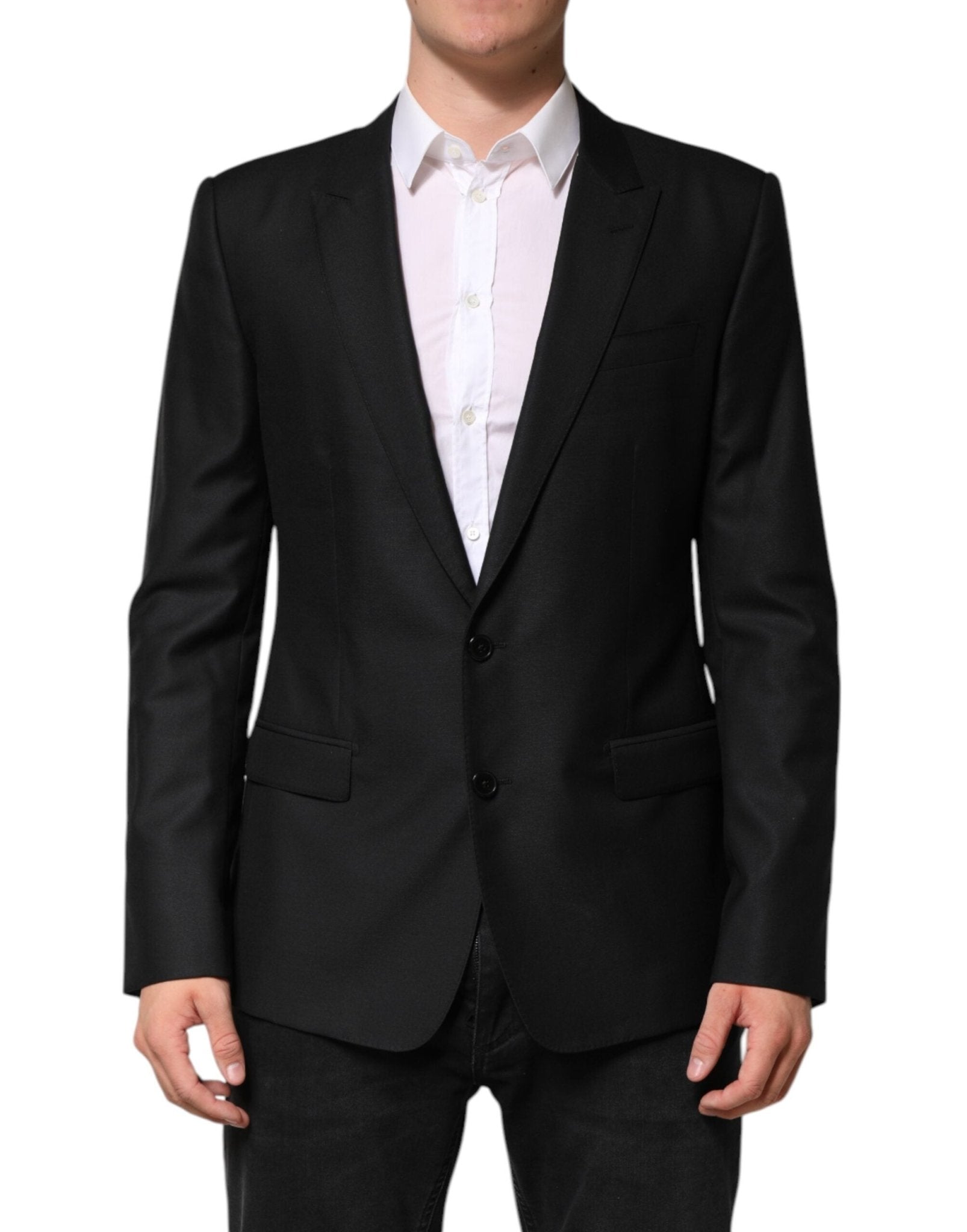 Dolce & Gabbana Black Wool Single Breasted Jacket Blazer – IT52 | XL par Dolce & Gabbana | Disponible sur Sandy Store ByNet