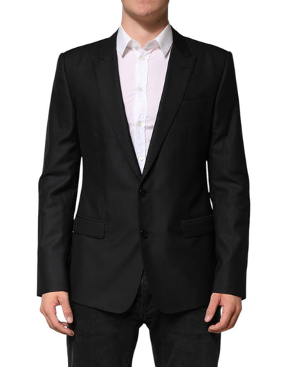 Dolce & Gabbana Black Wool Single Breasted Jacket Blazer – IT52 | XL par Dolce & Gabbana | Disponible sur Sandy Store ByNet