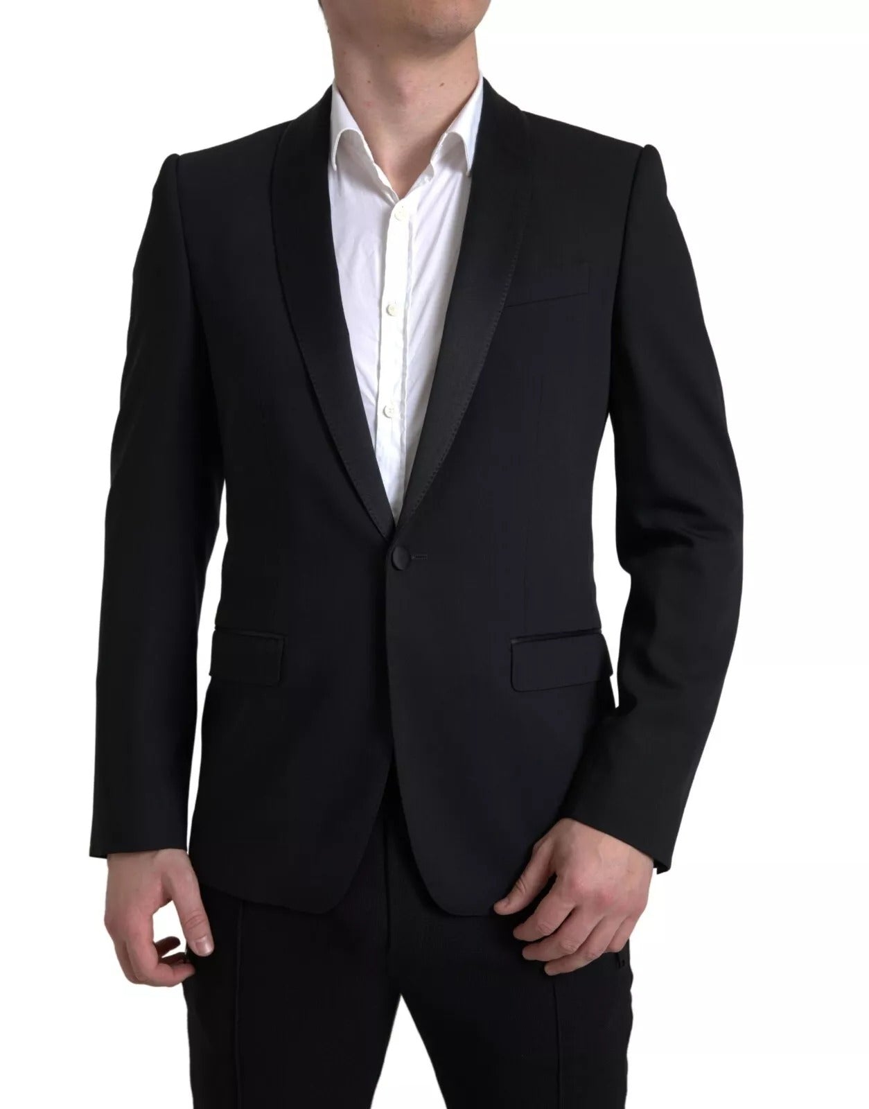 Dolce & Gabbana Black Wool Single Breasted MARTINI Blazer - Sandy Store ByNet