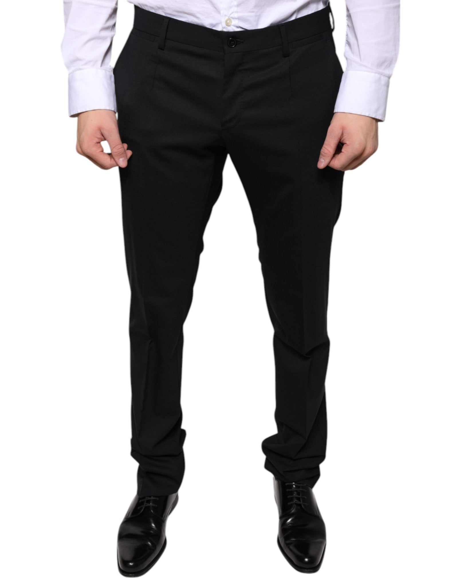 Dolce & Gabbana Black Wool Skinny Dress Formal Pants – IT48 | M par Dolce & Gabbana | Disponible sur Sandy Store ByNet