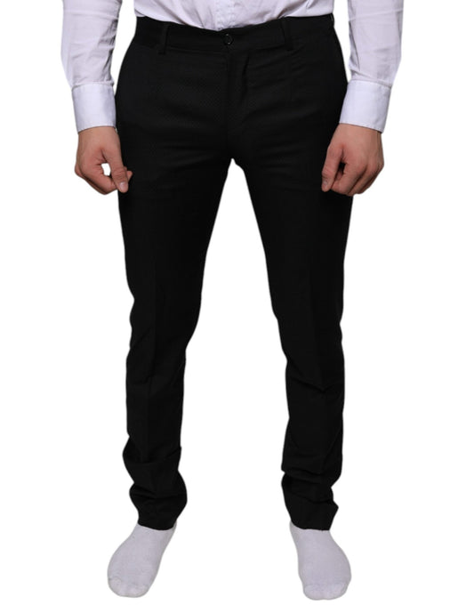 Dolce & Gabbana Black Wool Skinny Dress Formal Pants – IT46 | S par Dolce & Gabbana | Disponible sur Sandy Store ByNet