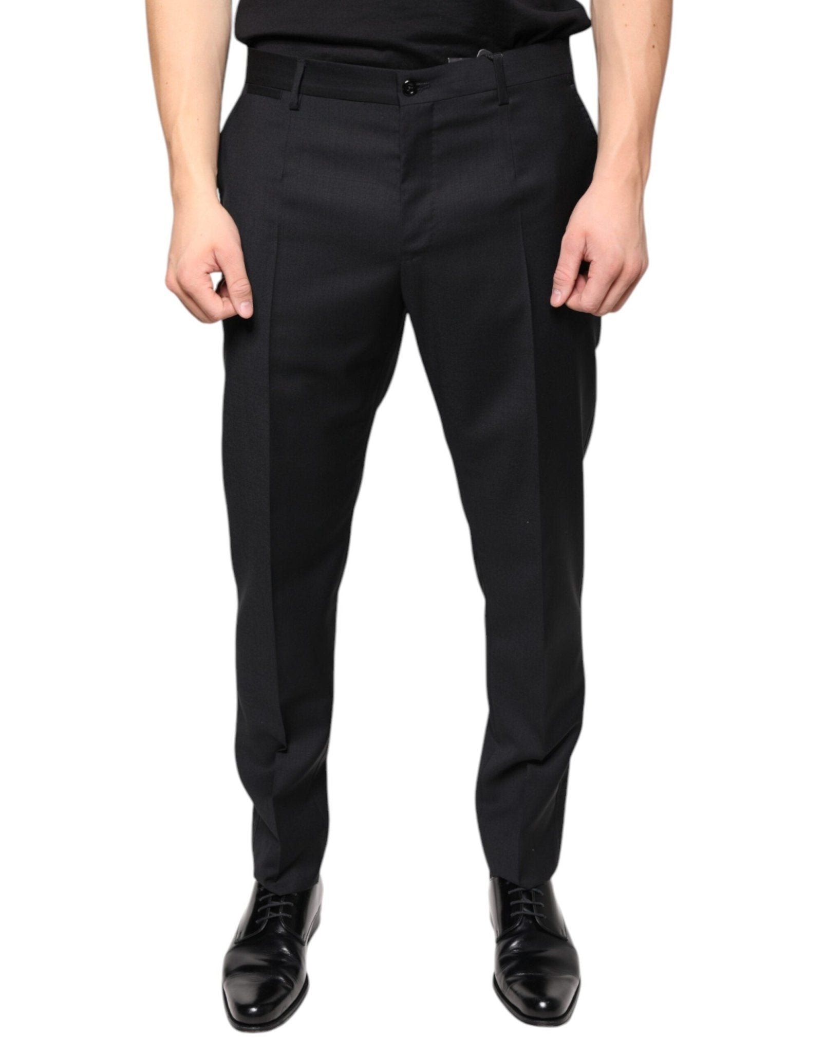 Dolce & Gabbana Black Wool Skinny Men Dress Pants – IT46 | S par Dolce & Gabbana | Disponible sur Sandy Store ByNet