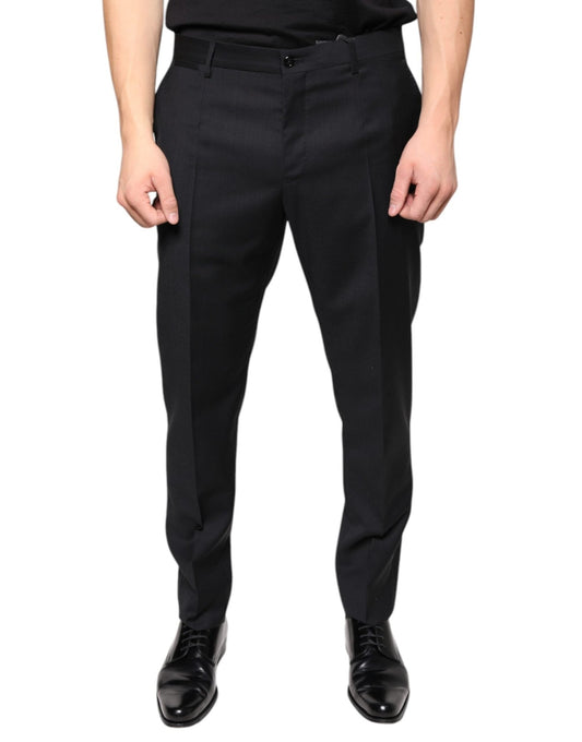 Dolce & Gabbana Black Wool Skinny Men Dress Pants – IT46 | S par Dolce & Gabbana | Disponible sur Sandy Store ByNet