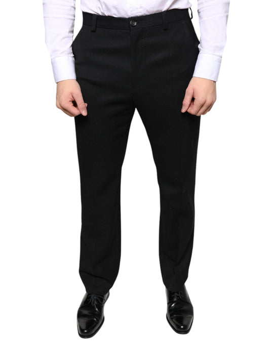 Dolce & Gabbana Black Wool Skinny Men Dress Pants – IT48 | M par Dolce & Gabbana | Disponible sur Sandy Store ByNet