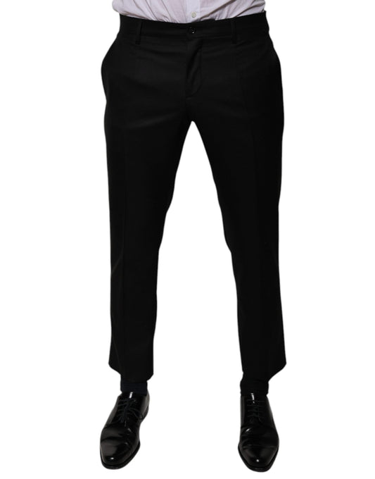Dolce & Gabbana Black Wool Tapered Formal Dress Pants – IT46 | S par Dolce & Gabbana | Disponible sur Sandy Store ByNet