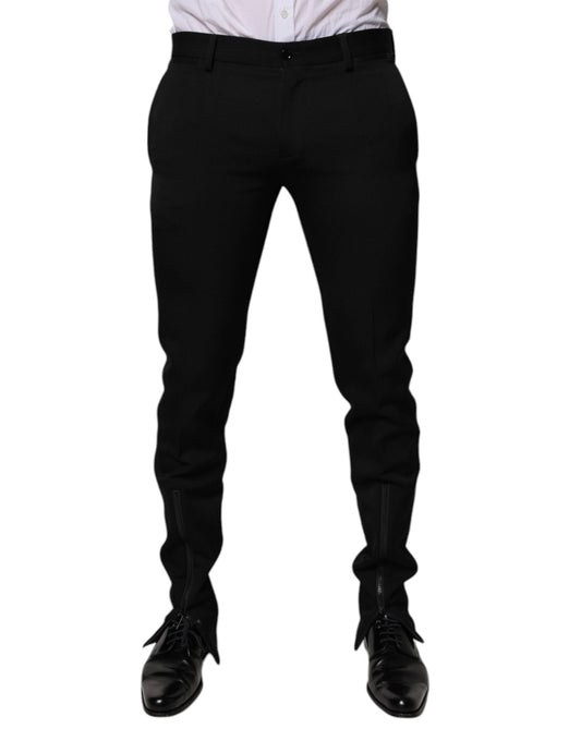Dolce & Gabbana Black Wool Tapered Formal Dress Pants – IT48 | M par Dolce & Gabbana | Disponible sur Sandy Store ByNet