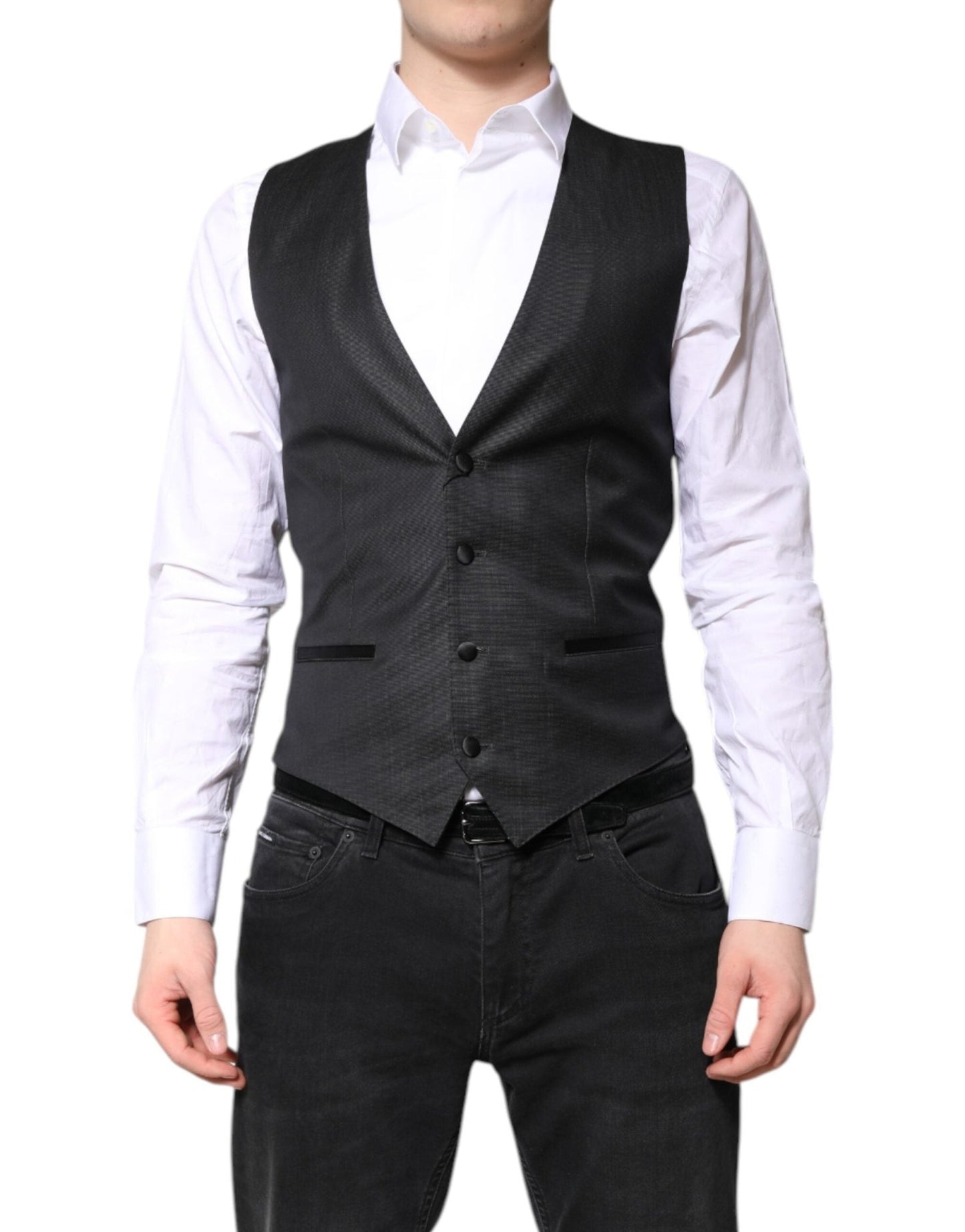 Dolce & Gabbana Black Wool Waistcoat Dress Formal Vest – IT46 | S par Dolce & Gabbana | Disponible sur Sandy Store ByNet