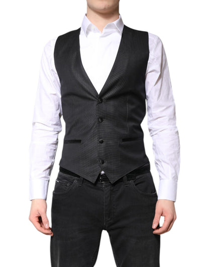 Dolce & Gabbana Black Wool Waistcoat Dress Formal Vest – IT46 | S par Dolce & Gabbana | Disponible sur Sandy Store ByNet