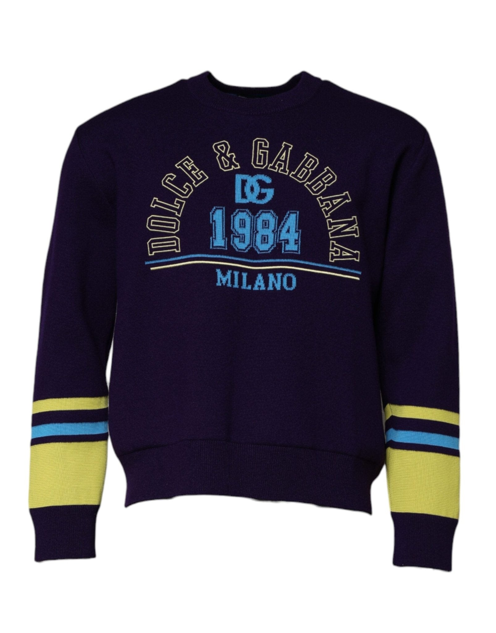 Dolce & Gabbana Blue 1984 Milano CrewNeck Sweatshirt Sweater – IT48 | M par Dolce & Gabbana | Disponible sur Sandy Store ByNet