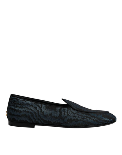 Dolce & Gabbana Blue Black Flats Men Loafers Dress Shoes – EU41.5/US8.5 par Dolce & Gabbana | Disponible sur Sandy Store ByNet
