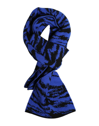 Dolce & Gabbana Blue Black Logo Neck Warmer Wrap Shawl Scarf – par Dolce & Gabbana | Disponible sur Sandy Store ByNet