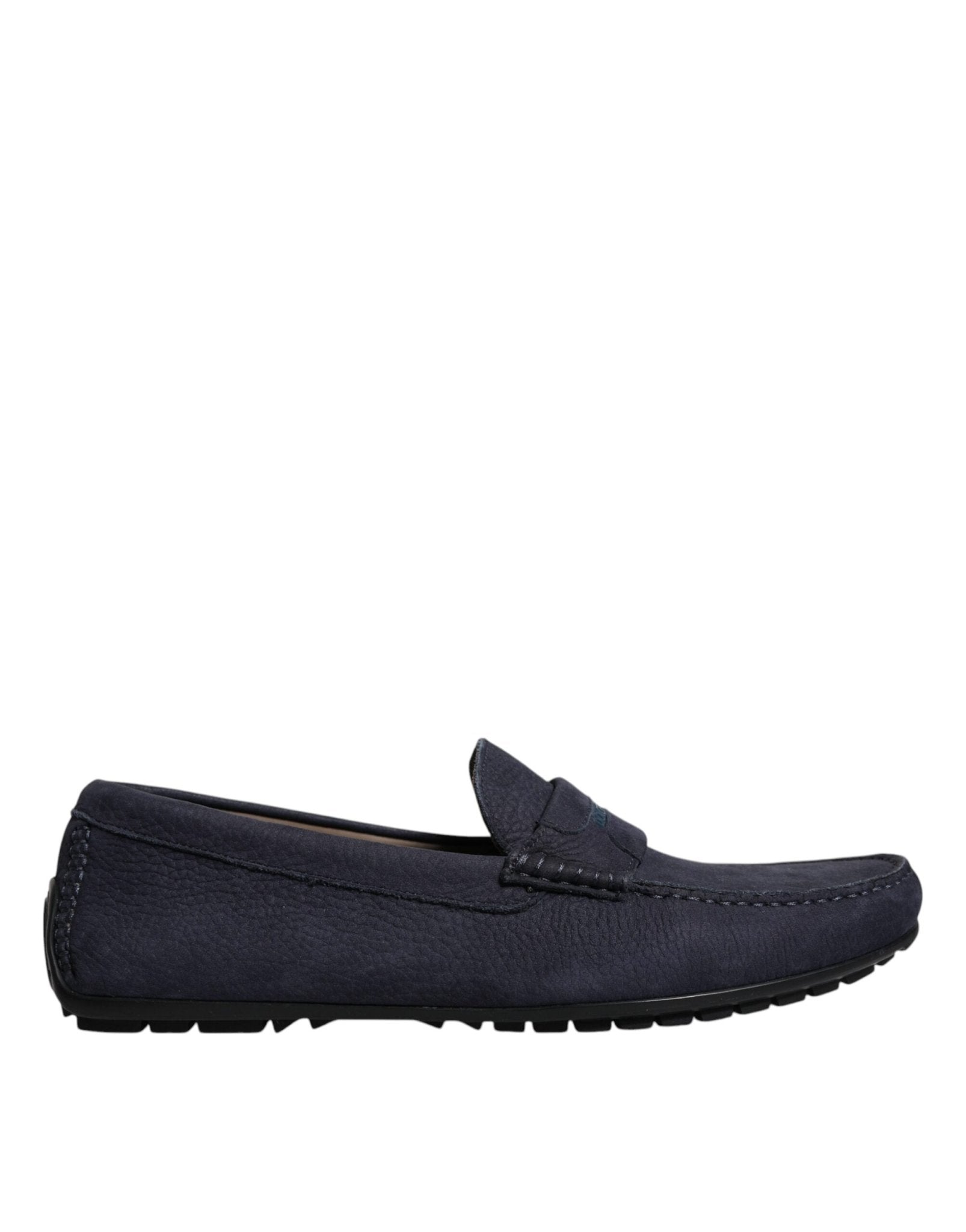 Dolce & Gabbana Blue Calf Leather Slip On Men Moccasin Shoes - Sandy Store ByNet