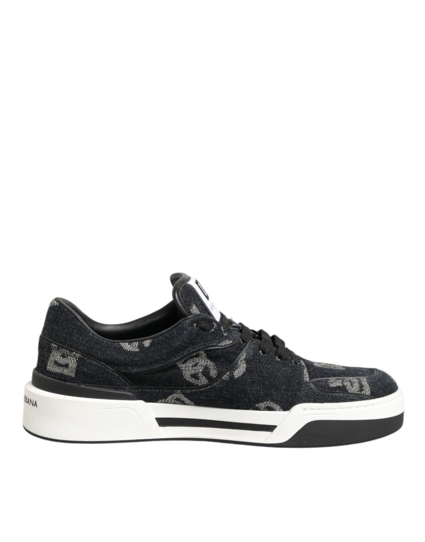 Dolce & Gabbana Blue Cotton Denim Logo Low Top Sneakers Shoes – EU44/US11 par Dolce & Gabbana | Disponible sur Sandy Store ByNet
