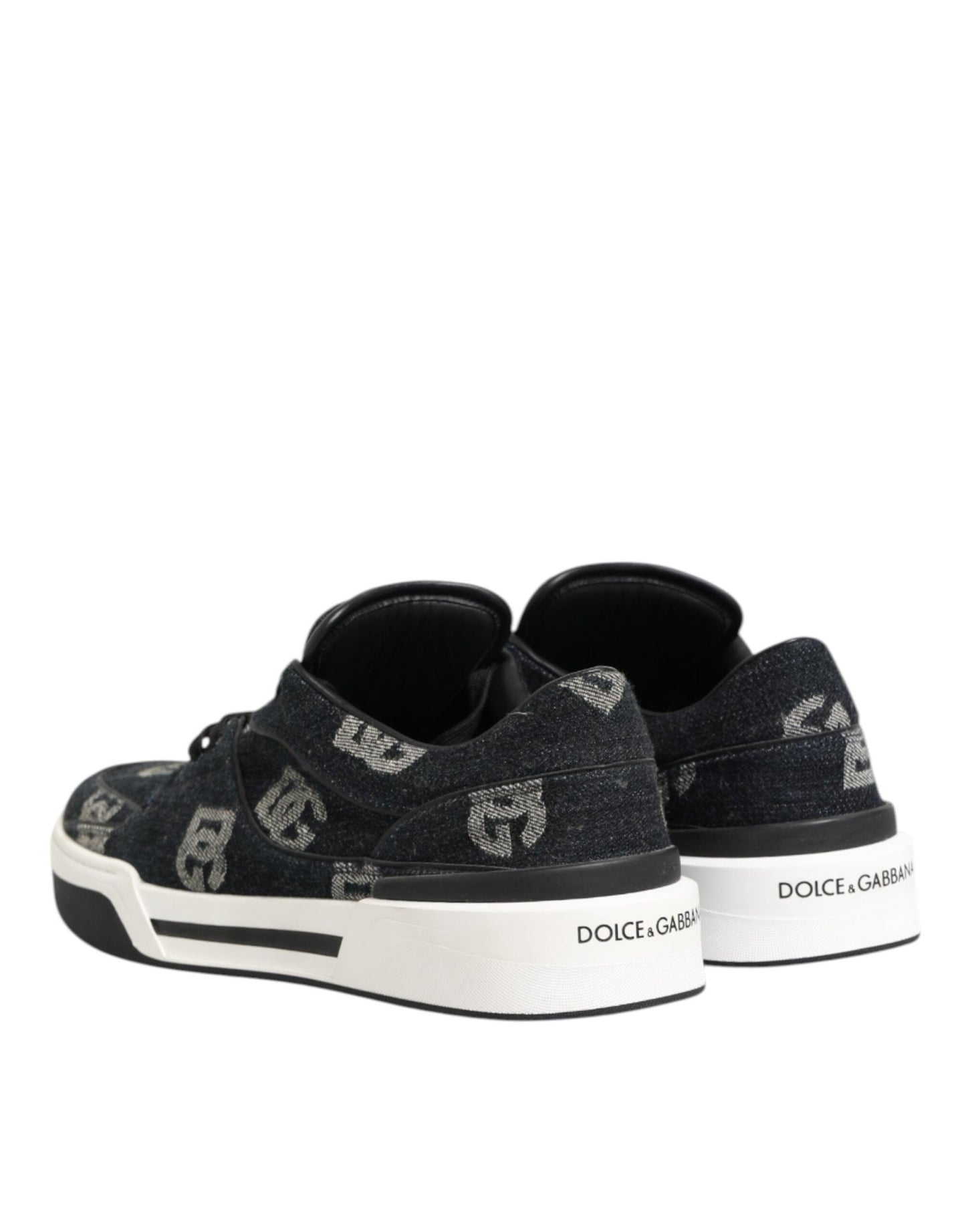 Dolce & Gabbana Blue Cotton Denim Logo Low Top Sneakers Shoes – EU44/US11 par Dolce & Gabbana | Disponible sur Sandy Store ByNet