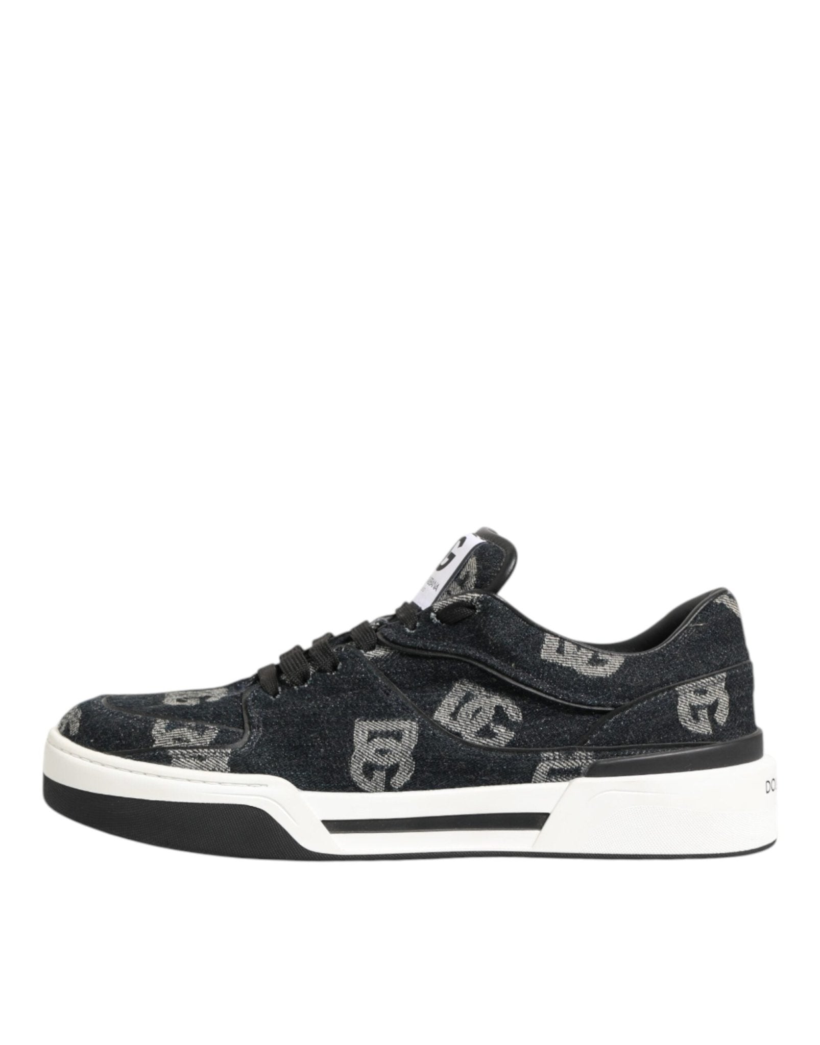 Dolce & Gabbana Blue Cotton Denim Logo Low Top Sneakers Shoes – EU44/US11 par Dolce & Gabbana | Disponible sur Sandy Store ByNet