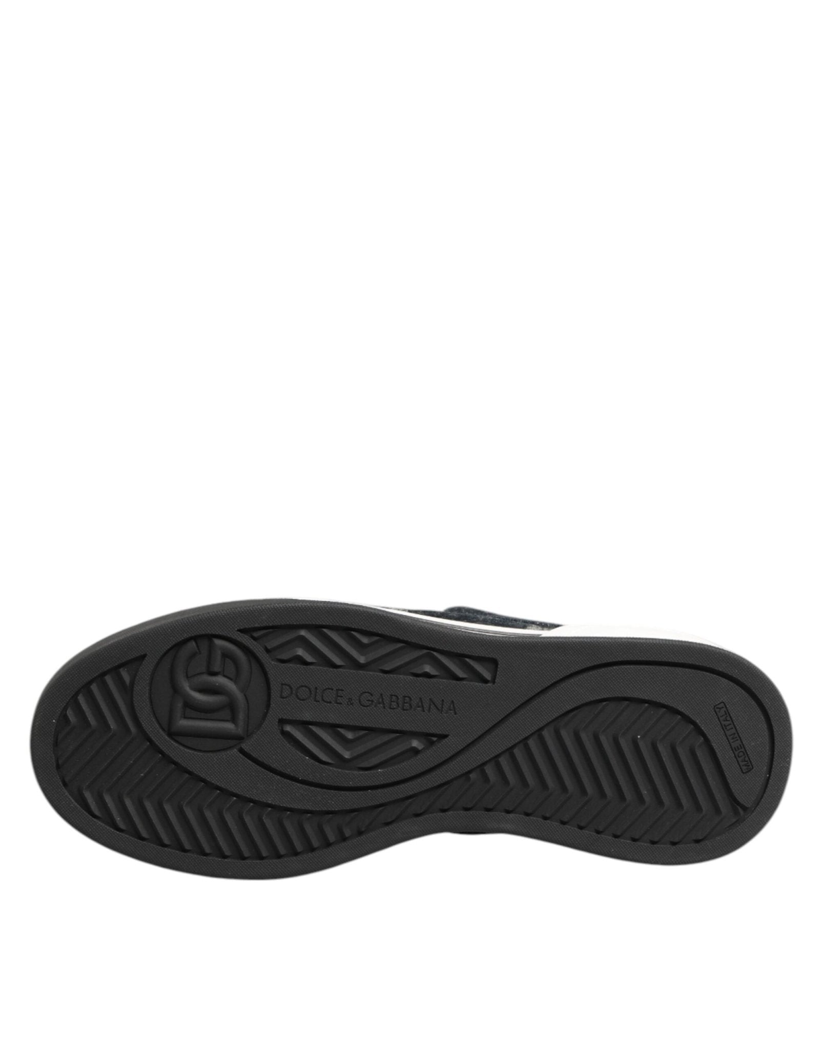 Dolce & Gabbana Blue Cotton Denim Logo Low Top Sneakers Shoes – EU44/US11 par Dolce & Gabbana | Disponible sur Sandy Store ByNet