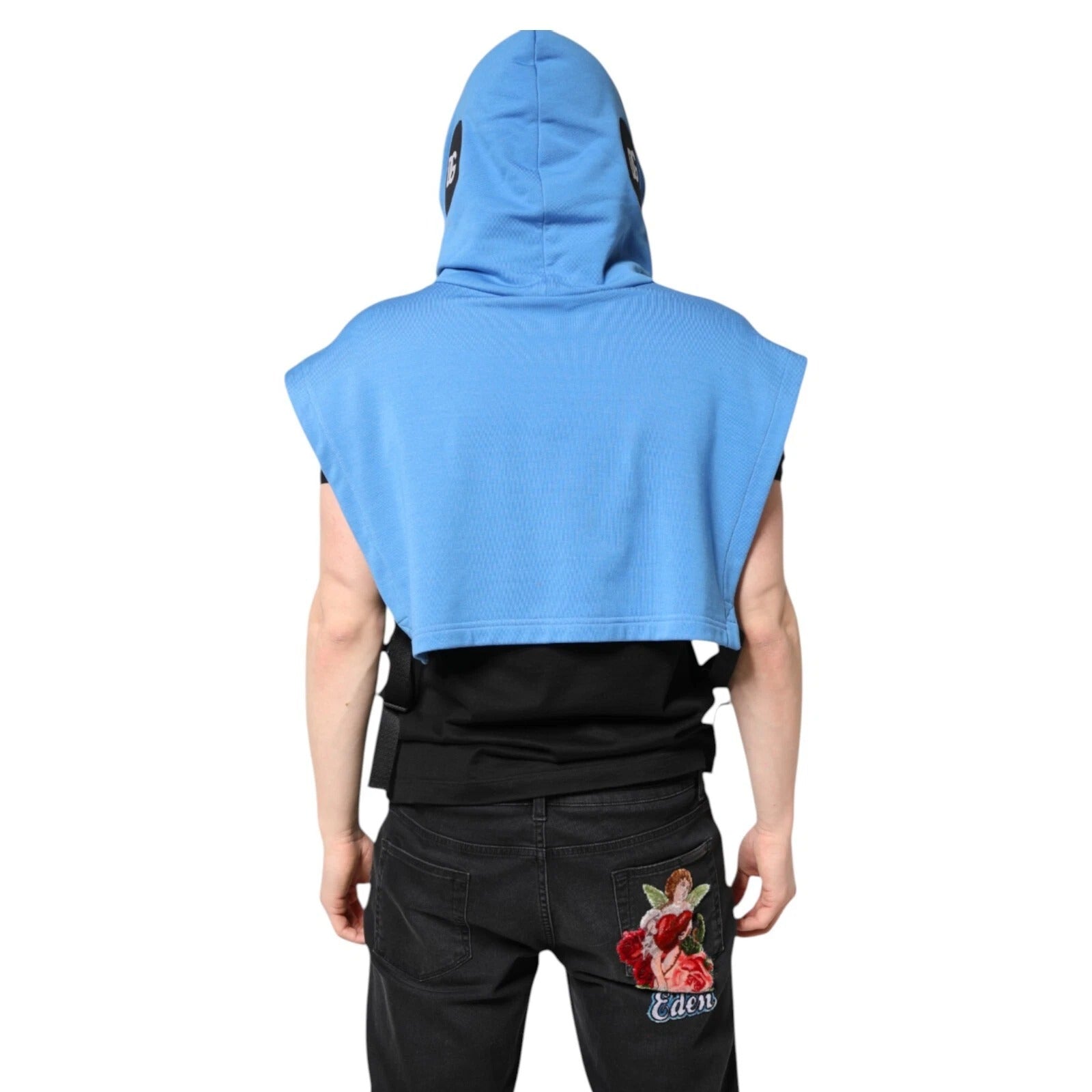Dolce & Gabbana Blue Cotton Hooded Men Sportswear One Size Vest – One Size par Dolce & Gabbana | Disponible sur Sandy Store ByNet