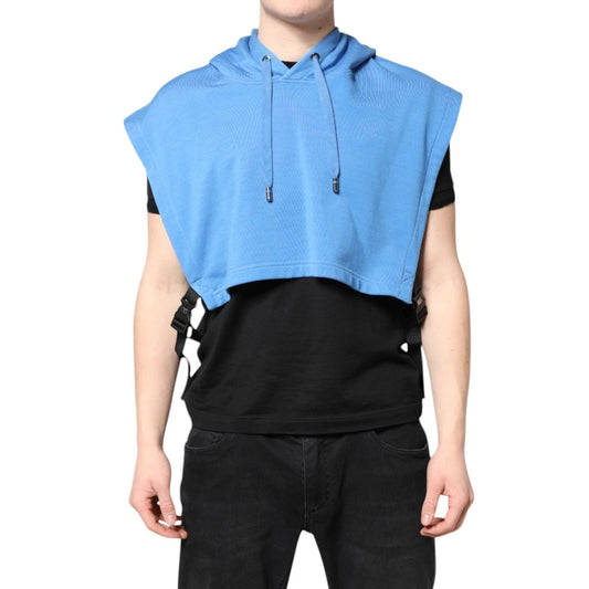Dolce & Gabbana Blue Cotton Hooded Men Sportswear One Size Vest – One Size par Dolce & Gabbana | Disponible sur Sandy Store ByNet