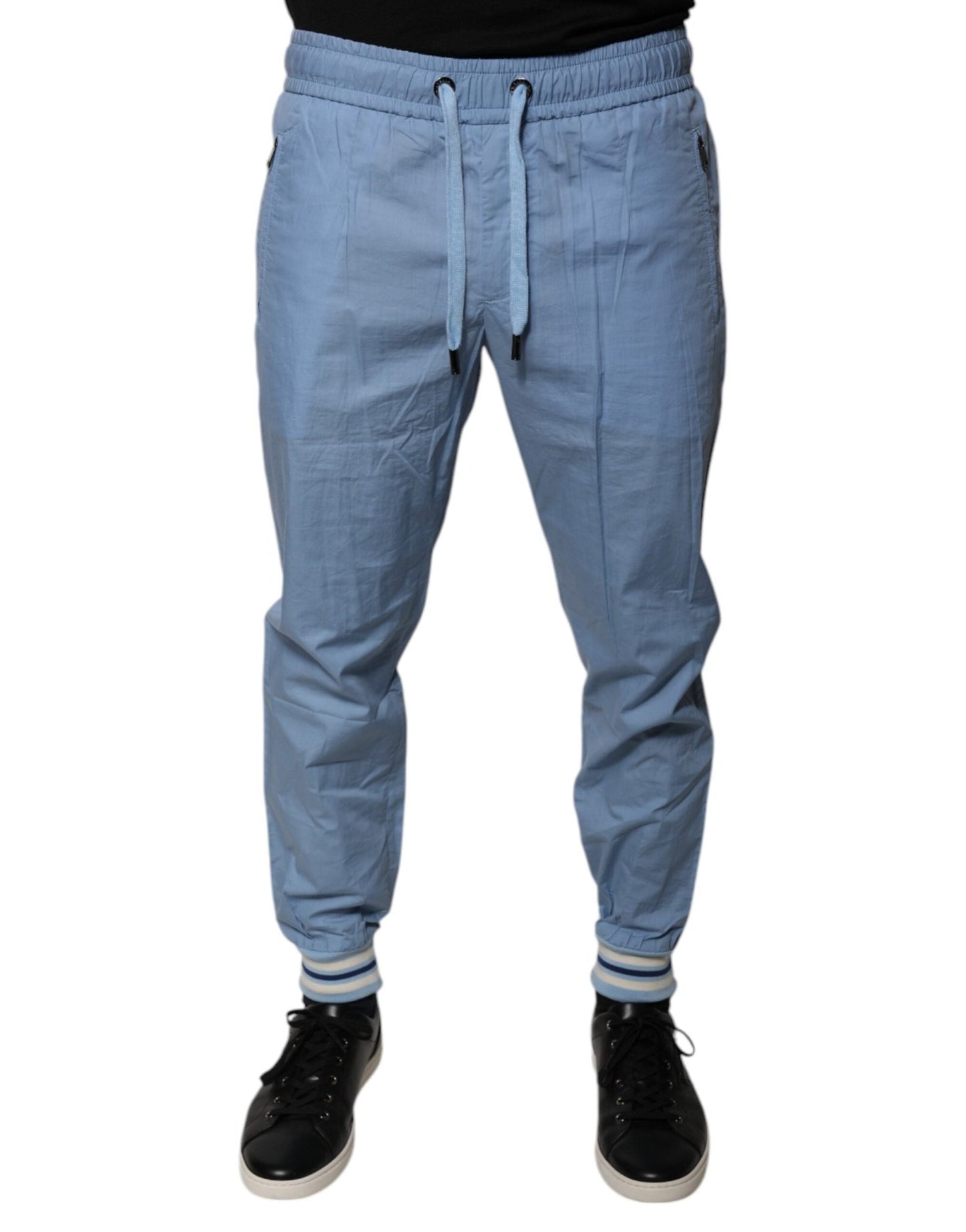 Dolce & Gabbana Blue Cotton Jogger Sweatpants Pants – IT46 | S par Dolce & Gabbana | Disponible sur Sandy Store ByNet