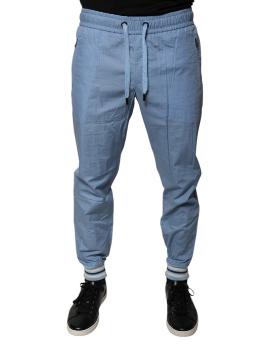 Dolce & Gabbana Blue Cotton Jogger Sweatpants Pants – IT46 | S par Dolce & Gabbana | Disponible sur Sandy Store ByNet