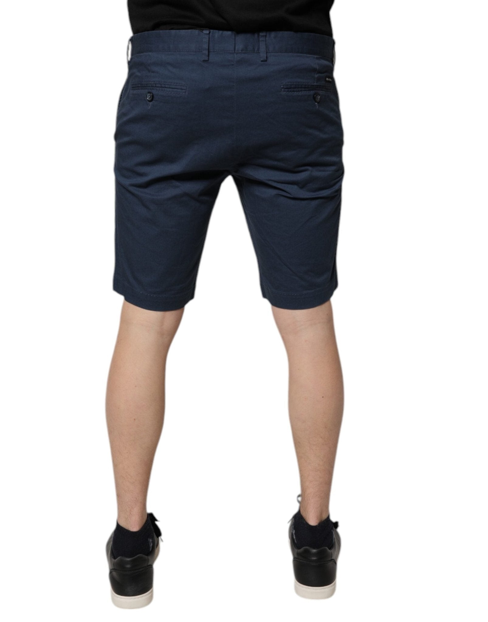 Dolce & Gabbana Blue Cotton Mid Waist Men Bermuda Shorts - Sandy Store ByNet