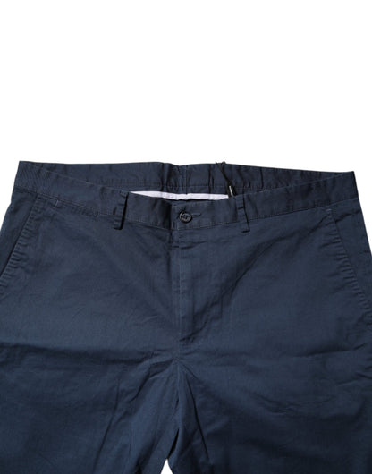 Dolce & Gabbana Blue Cotton Mid Waist Men Bermuda Shorts - Sandy Store ByNet
