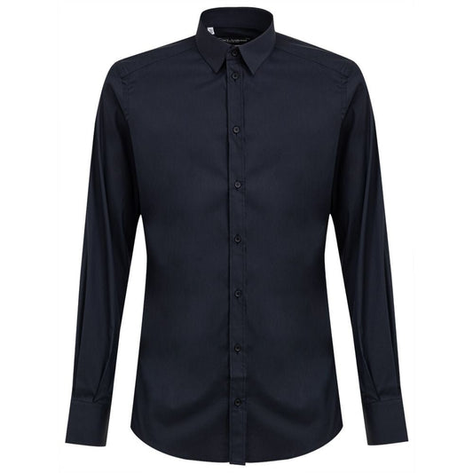 Dolce & Gabbana Blue Cotton Shirt - Sandy Store ByNet