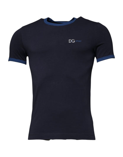 Dolce & Gabbana Blue Cotton Stretch Crewneck Underwear T-shirt – IT4 | S par Dolce & Gabbana | Disponible sur Sandy Store ByNet