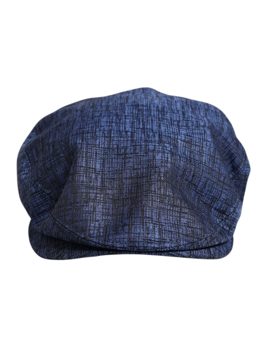 Dolce & Gabbana Blue Cotton Stretch Newsboy Hat – 58 cm|M par Dolce & Gabbana | Disponible sur Sandy Store ByNet