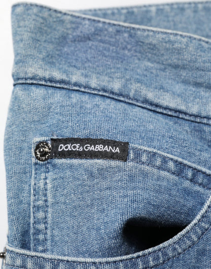 Dolce & Gabbana Blue Cotton Stretch Slim Fit Men Denim Jeans – IT48 | M par Dolce & Gabbana | Disponible sur Sandy Store ByNet