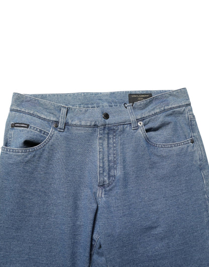 Dolce & Gabbana Blue Cotton Stretch Slim Fit Men Denim Jeans – IT48 | M par Dolce & Gabbana | Disponible sur Sandy Store ByNet