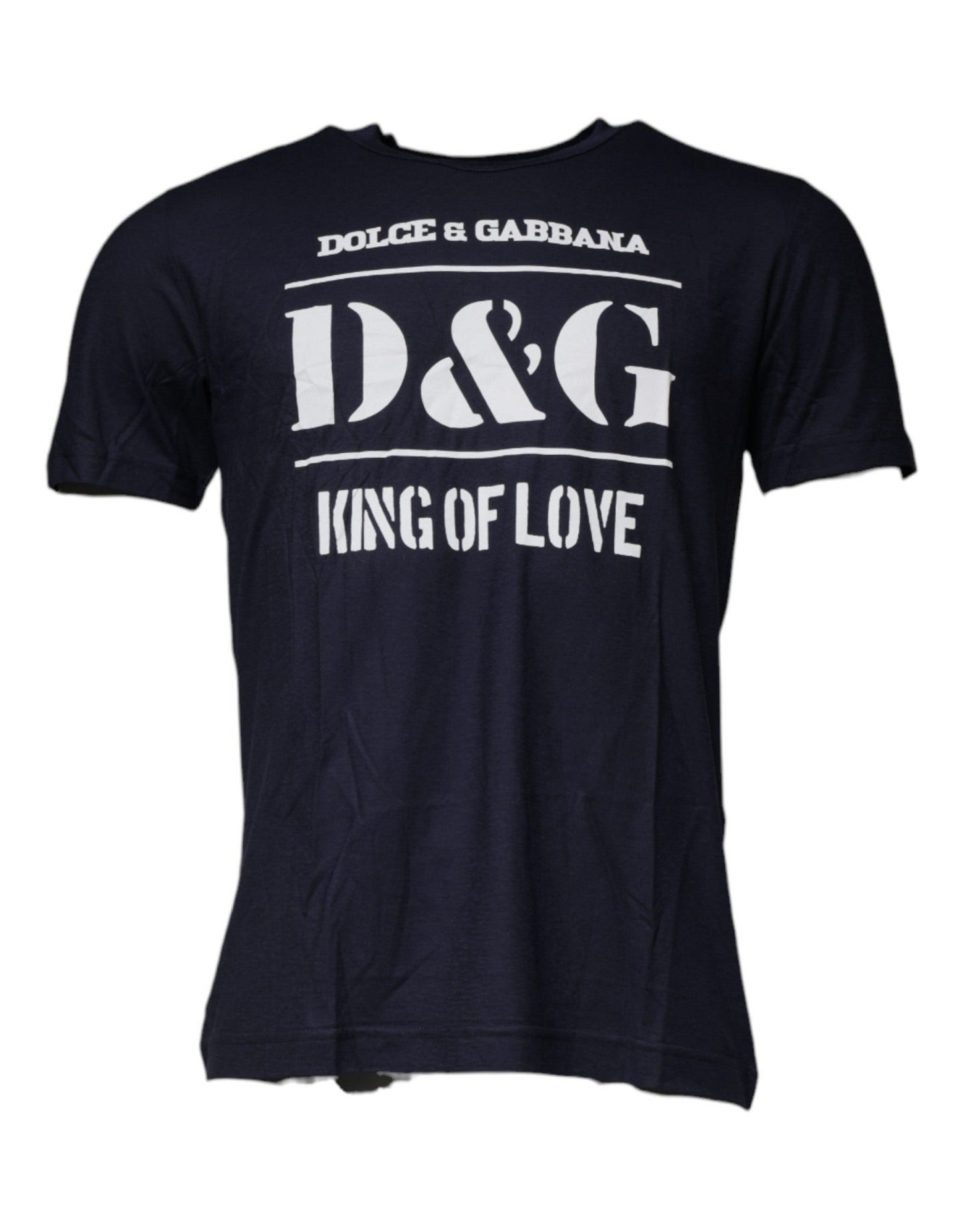 Dolce & Gabbana Blue D&G King Of Love Cotton Crew Neck T-shirt – IT50 | L par Dolce & Gabbana | Disponible sur Sandy Store ByNet