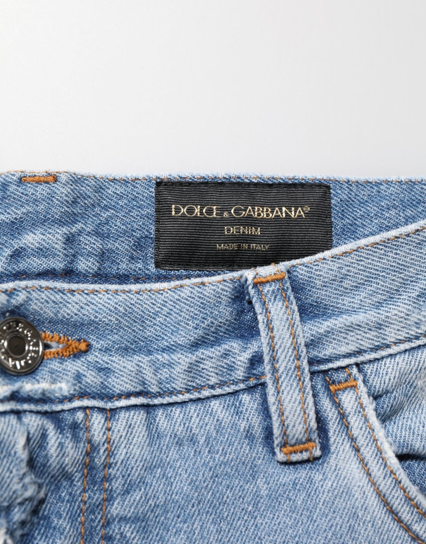 Dolce & Gabbana Blue Distressed Ripped Denim Pants Jeans – IT46 | S par Dolce & Gabbana | Disponible sur Sandy Store ByNet