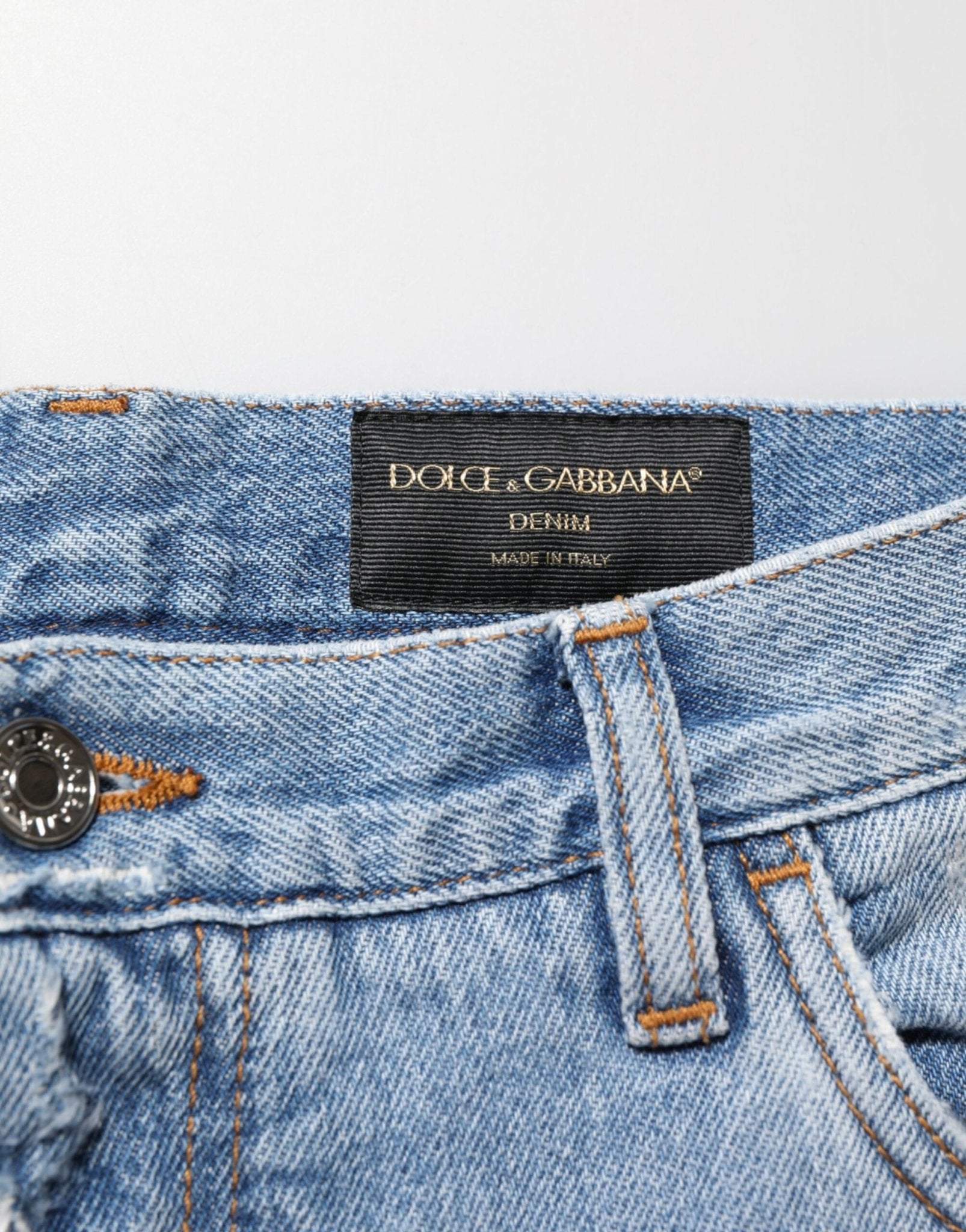 Dolce & Gabbana Blue Distressed Ripped Denim Pants Jeans – IT46 | S par Dolce & Gabbana | Disponible sur Sandy Store ByNet