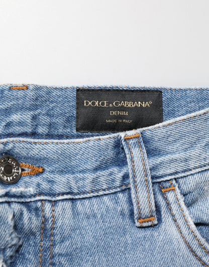 Dolce & Gabbana Blue Distressed Ripped Denim Pants Jeans – IT46 | S par Dolce & Gabbana | Disponible sur Sandy Store ByNet