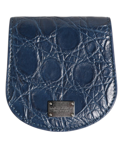 Dolce & Gabbana Blue Exotic Skin Coin Condom Case Holder Pocket Wallet – par Dolce & Gabbana | Disponible sur Sandy Store ByNet