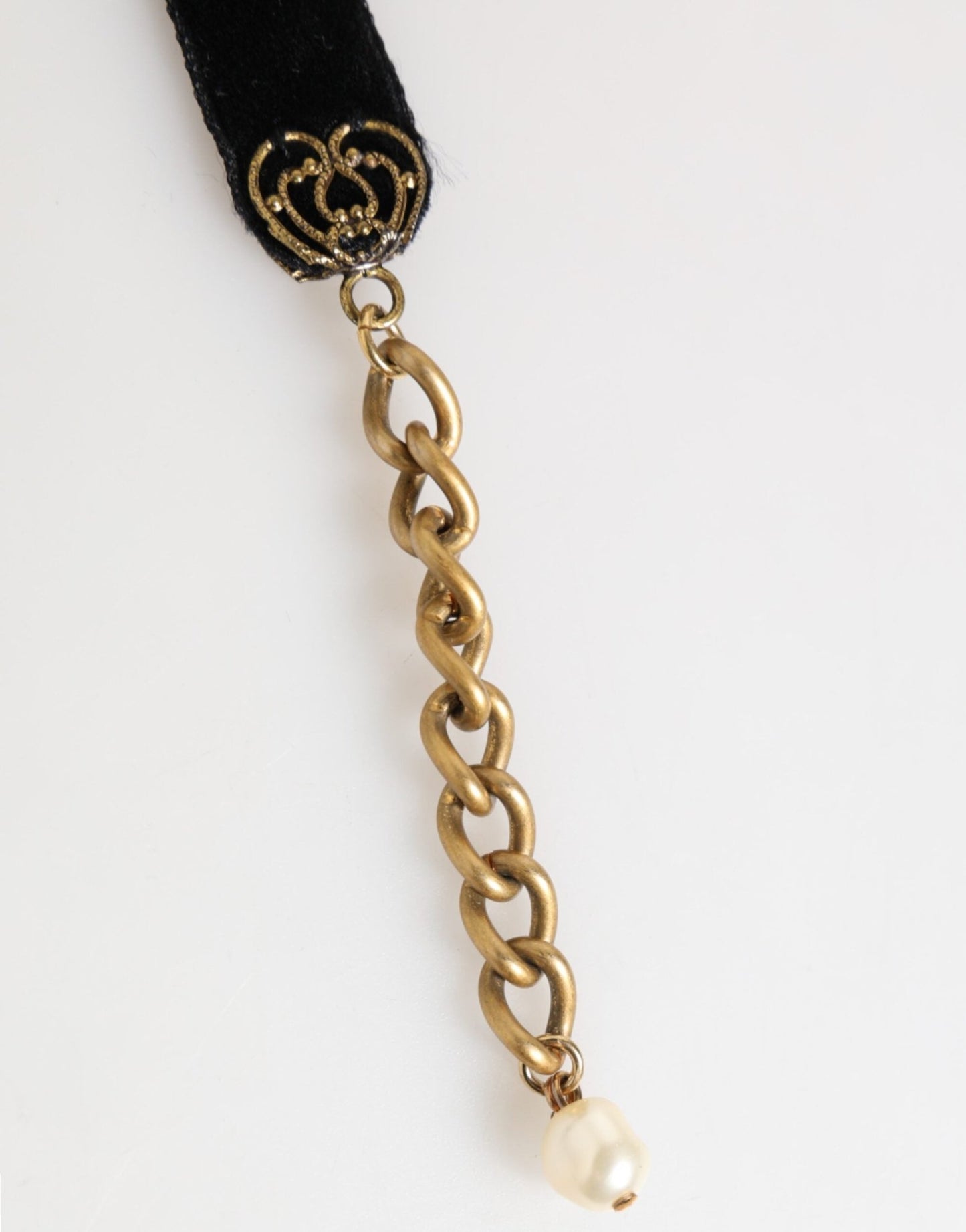 Dolce & Gabbana Blue Floral Appliqué Velvet Choker Crystal Beads Necklace – par Dolce & Gabbana | Disponible sur Sandy Store ByNet