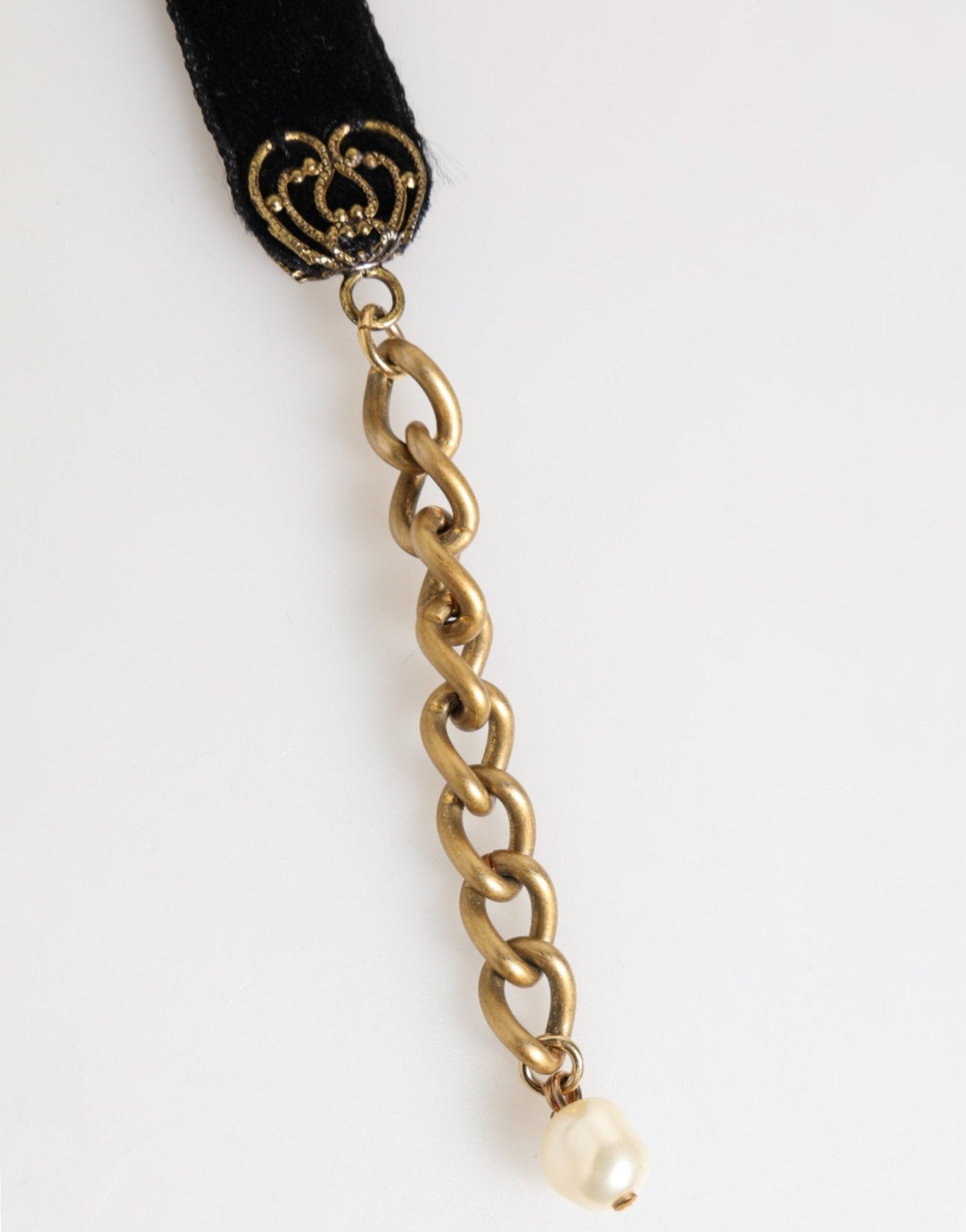 Dolce & Gabbana Blue Floral Appliqué Velvet Choker Crystal Beads Necklace – par Dolce & Gabbana | Disponible sur Sandy Store ByNet