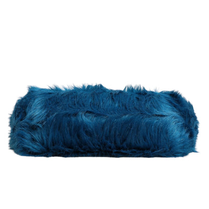 Dolce & Gabbana Blue Fur Logo Plaque Double Handle Shoulder Bag – par Dolce & Gabbana | Disponible sur Sandy Store ByNet
