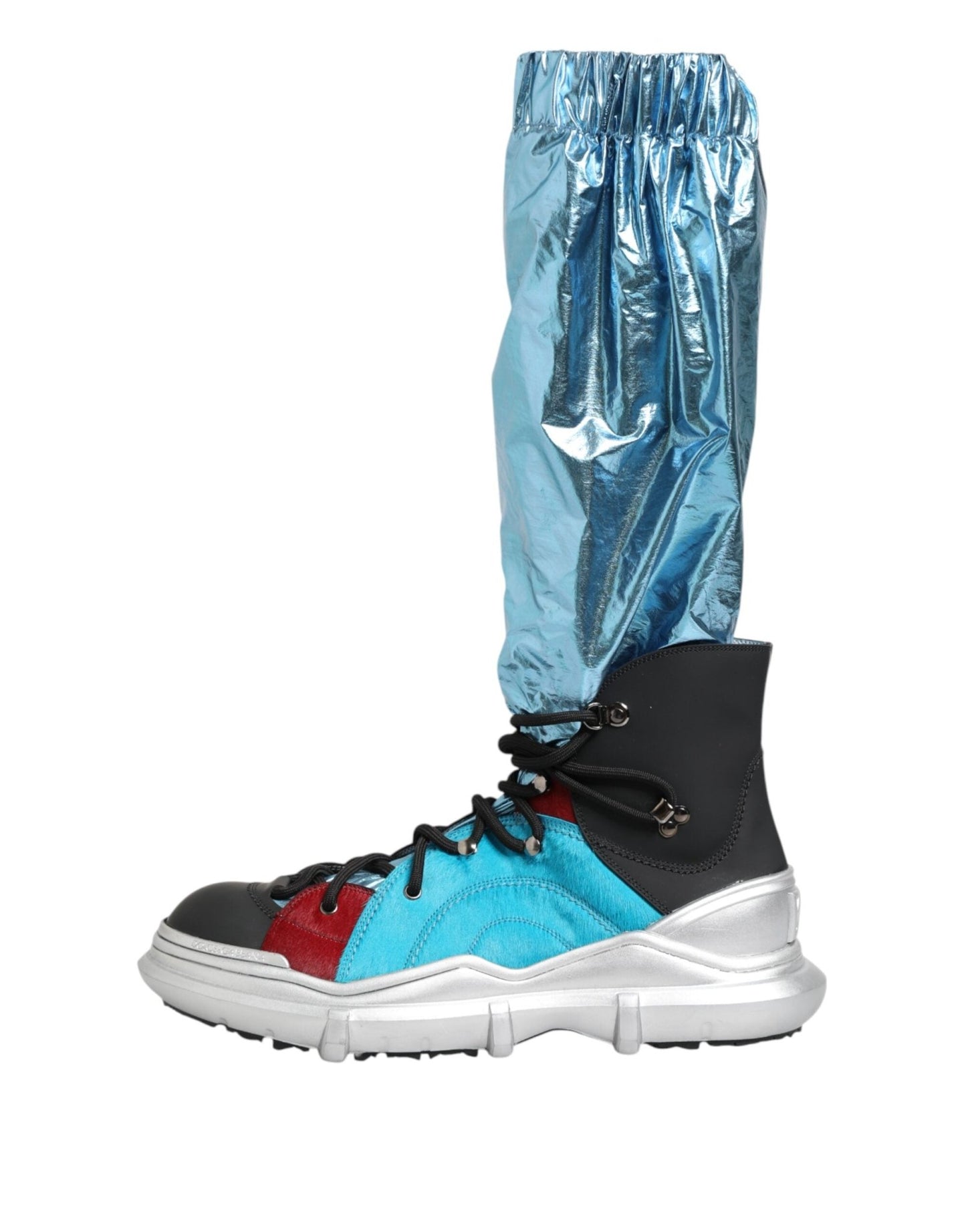 Dolce & Gabbana Blue Lace Up Over The Knee Socks Men Boots Shoes – EU 42 | US 9 par Dolce & Gabbana | Disponible sur Sandy Store ByNet