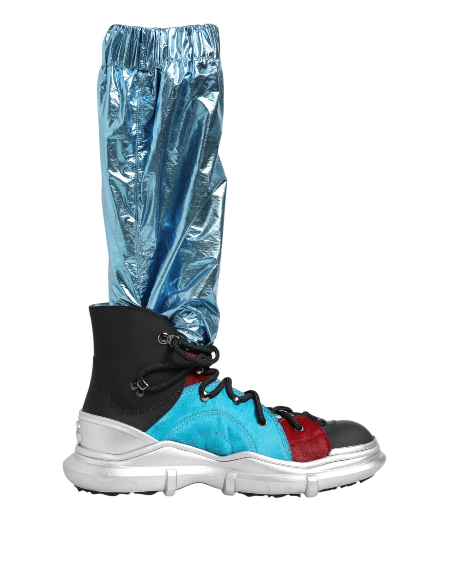 Dolce & Gabbana Blue Lace Up Over The Knee Socks Men Boots Shoes – EU 42 | US 9 par Dolce & Gabbana | Disponible sur Sandy Store ByNet