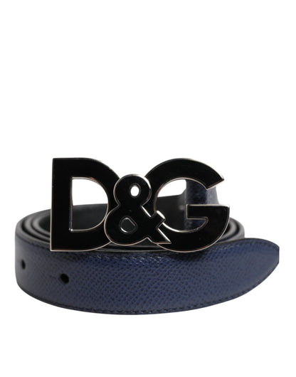 Dolce & Gabbana Blue Leather Classic Metal DG Logo Buckle Belt – 80 cm / 32 Inches par Dolce & Gabbana | Disponible sur Sandy Store ByNet