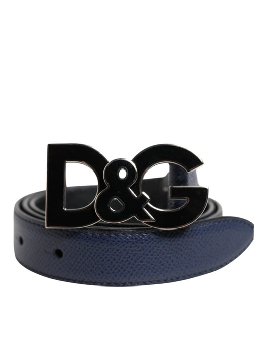 Dolce & Gabbana Blue Leather Classic Metal DG Logo Buckle Belt – 80 cm / 32 Inches par Dolce & Gabbana | Disponible sur Sandy Store ByNet