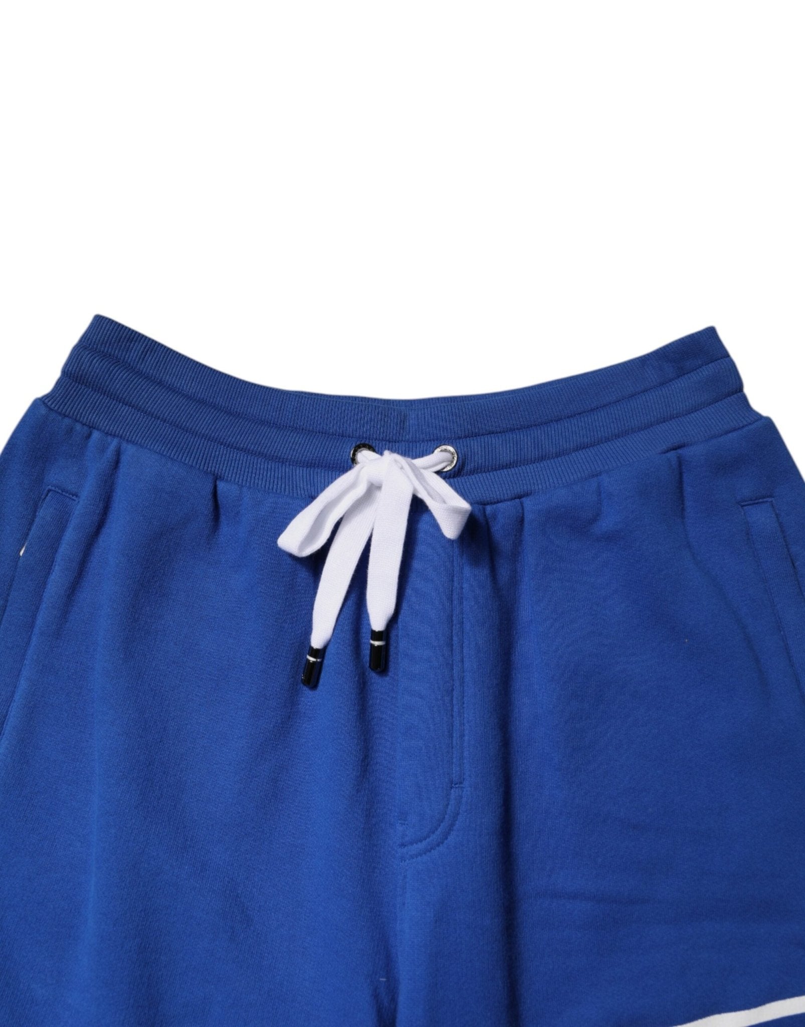Dolce & Gabbana Blue Logo Cotton Bermuda Sweatshorts Shorts - Sandy Store ByNet