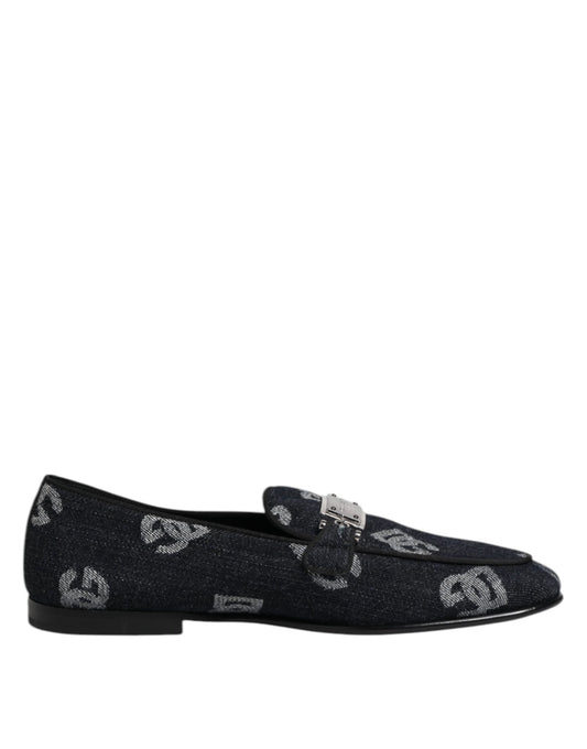 Dolce & Gabbana Blue Logo Cotton Loafers Formal Dress Shoes – EU42/US9 par Dolce & Gabbana | Disponible sur Sandy Store ByNet