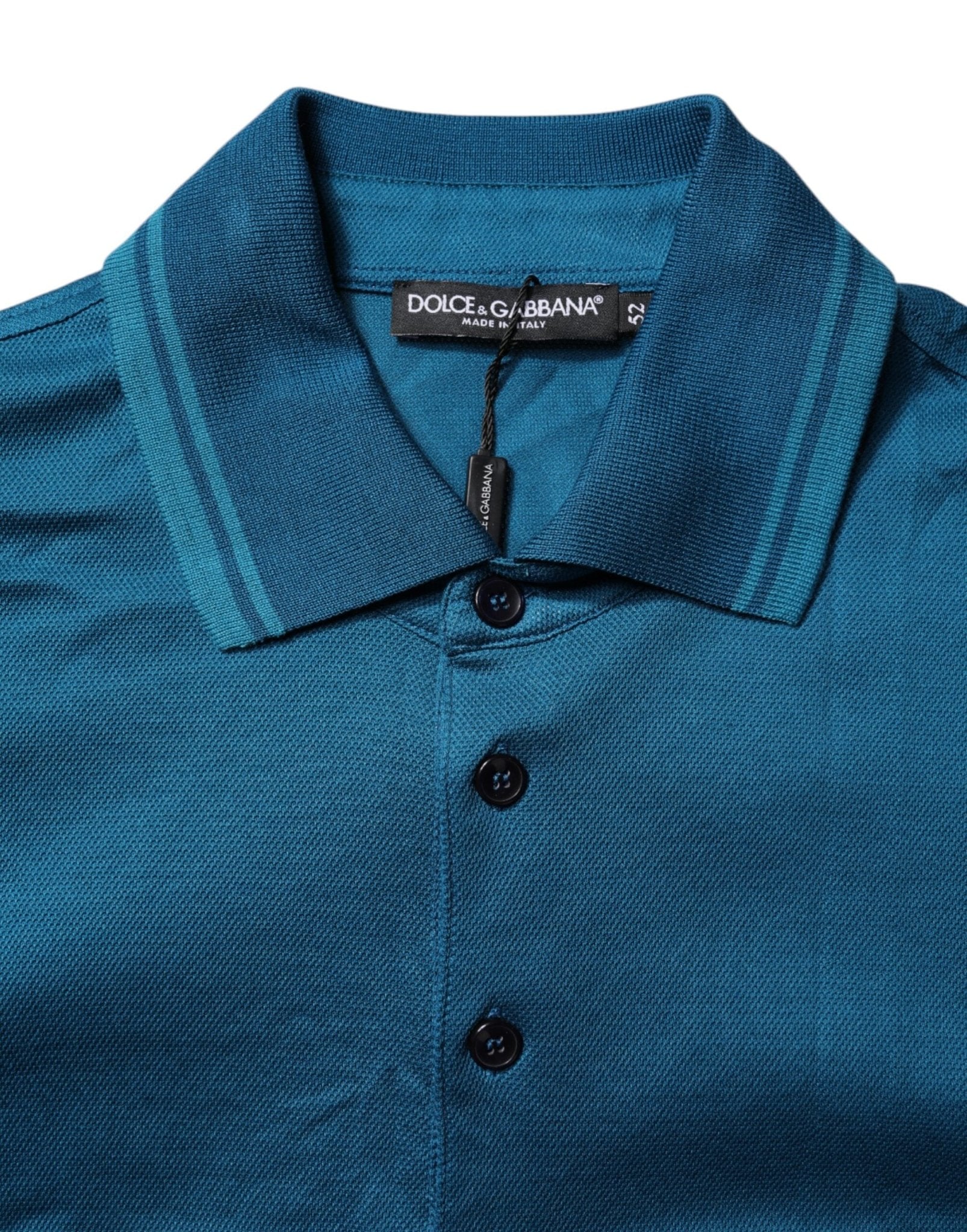 Dolce & Gabbana Blue Logo Cotton Men Polo Shirt T-shirt - Sandy Store ByNet
