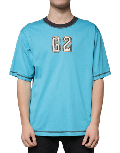 Dolce & Gabbana Blue Logo Crew Neck Short Sleeves T-shirt – IT52 | XL par Dolce & Gabbana | Disponible sur Sandy Store ByNet