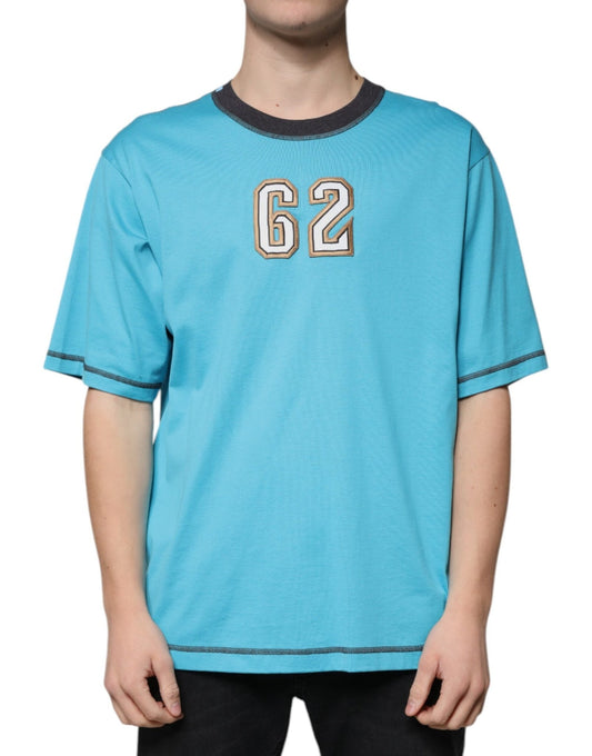Dolce & Gabbana Blue Logo Crew Neck Short Sleeves T-shirt – IT52 | XL par Dolce & Gabbana | Disponible sur Sandy Store ByNet